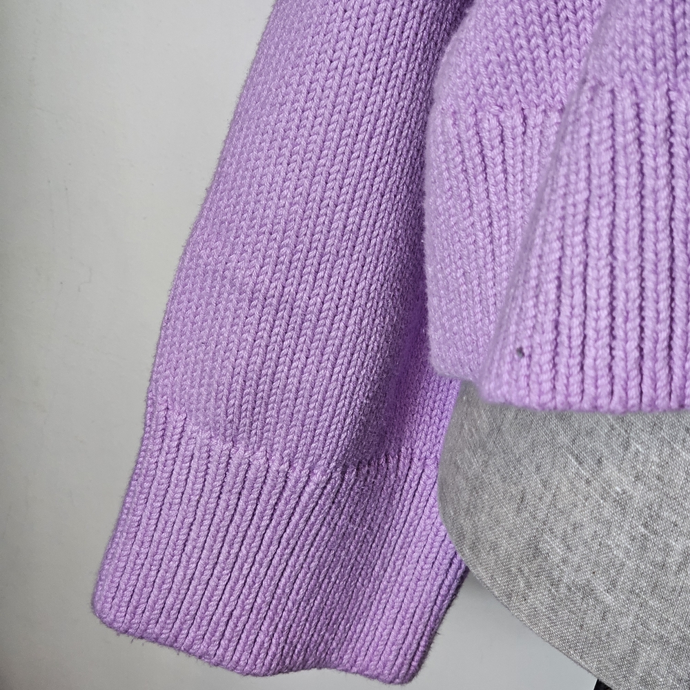 Tuckernuck Aiden Cropped Purple Sweater - Women's Size XL - Preppy Cozy NWT - Picture 7 of 11